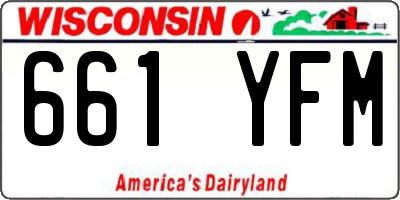 WI license plate 661YFM