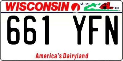 WI license plate 661YFN