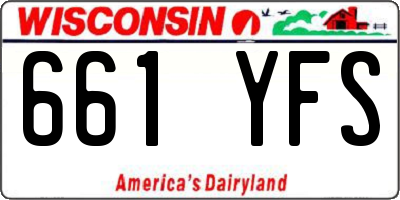 WI license plate 661YFS