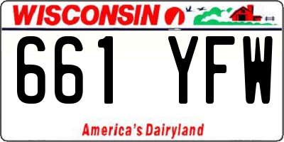 WI license plate 661YFW