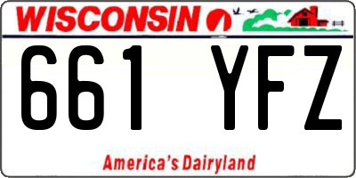WI license plate 661YFZ