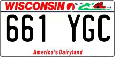 WI license plate 661YGC