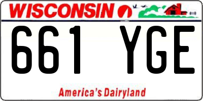WI license plate 661YGE