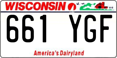 WI license plate 661YGF