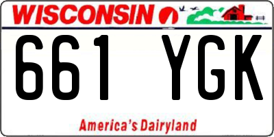 WI license plate 661YGK