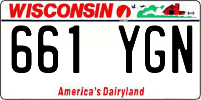 WI license plate 661YGN