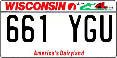 WI license plate 661YGU