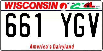 WI license plate 661YGV