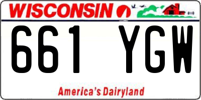 WI license plate 661YGW
