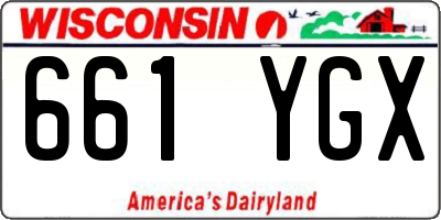 WI license plate 661YGX