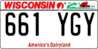 WI license plate 661YGY