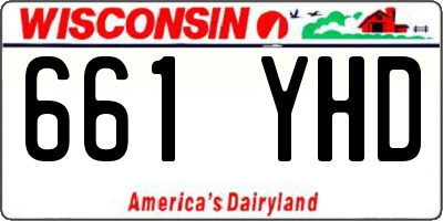 WI license plate 661YHD