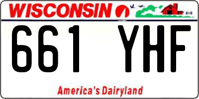 WI license plate 661YHF