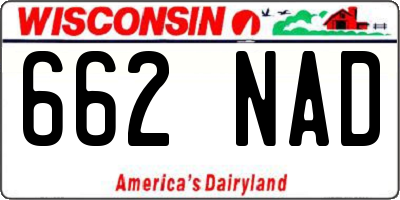 WI license plate 662NAD