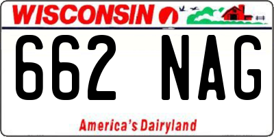WI license plate 662NAG