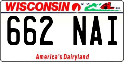 WI license plate 662NAI