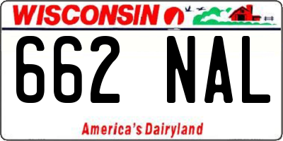 WI license plate 662NAL