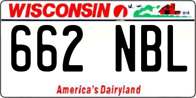 WI license plate 662NBL