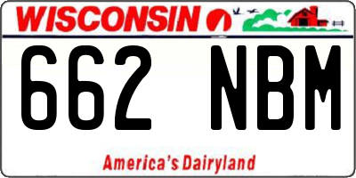 WI license plate 662NBM