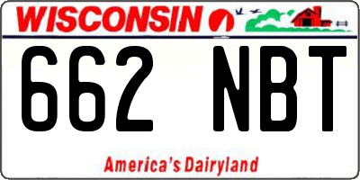 WI license plate 662NBT