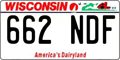 WI license plate 662NDF