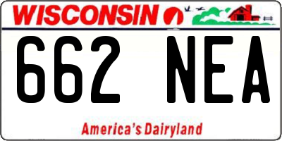 WI license plate 662NEA