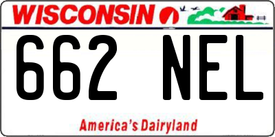 WI license plate 662NEL