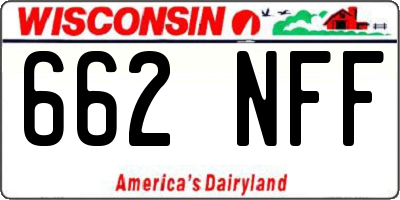 WI license plate 662NFF