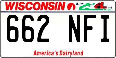 WI license plate 662NFI