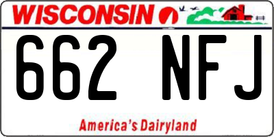 WI license plate 662NFJ