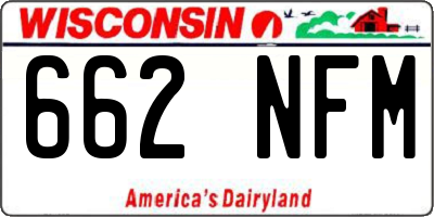 WI license plate 662NFM