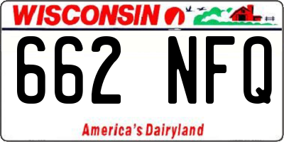 WI license plate 662NFQ