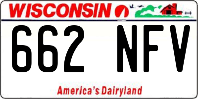 WI license plate 662NFV