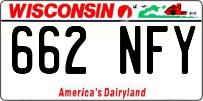 WI license plate 662NFY