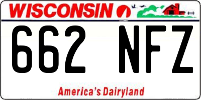 WI license plate 662NFZ