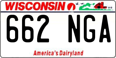 WI license plate 662NGA