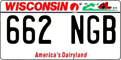 WI license plate 662NGB