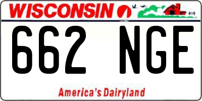 WI license plate 662NGE