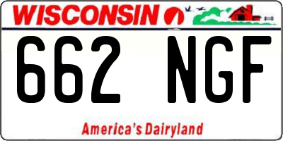 WI license plate 662NGF