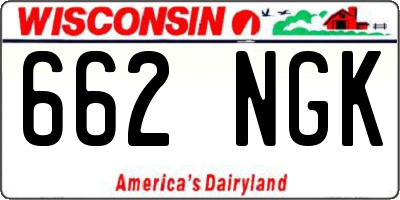 WI license plate 662NGK