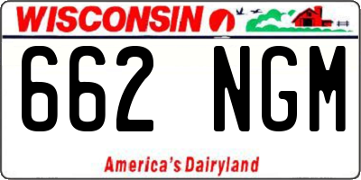 WI license plate 662NGM