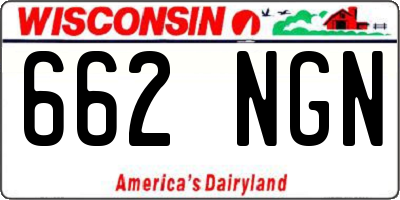 WI license plate 662NGN