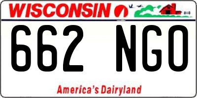 WI license plate 662NGO