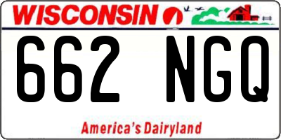 WI license plate 662NGQ