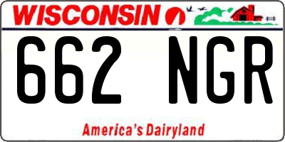 WI license plate 662NGR