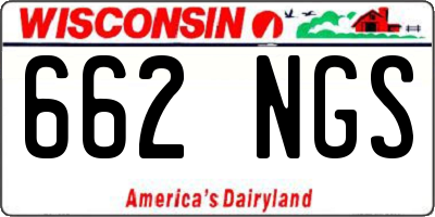 WI license plate 662NGS
