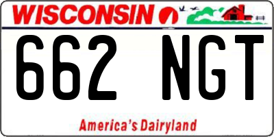 WI license plate 662NGT