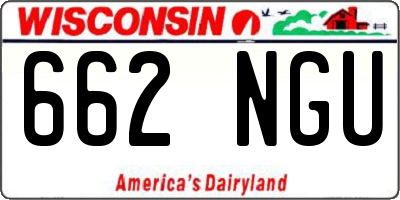 WI license plate 662NGU