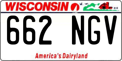 WI license plate 662NGV