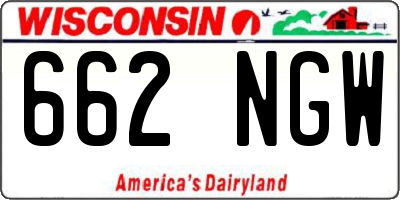 WI license plate 662NGW